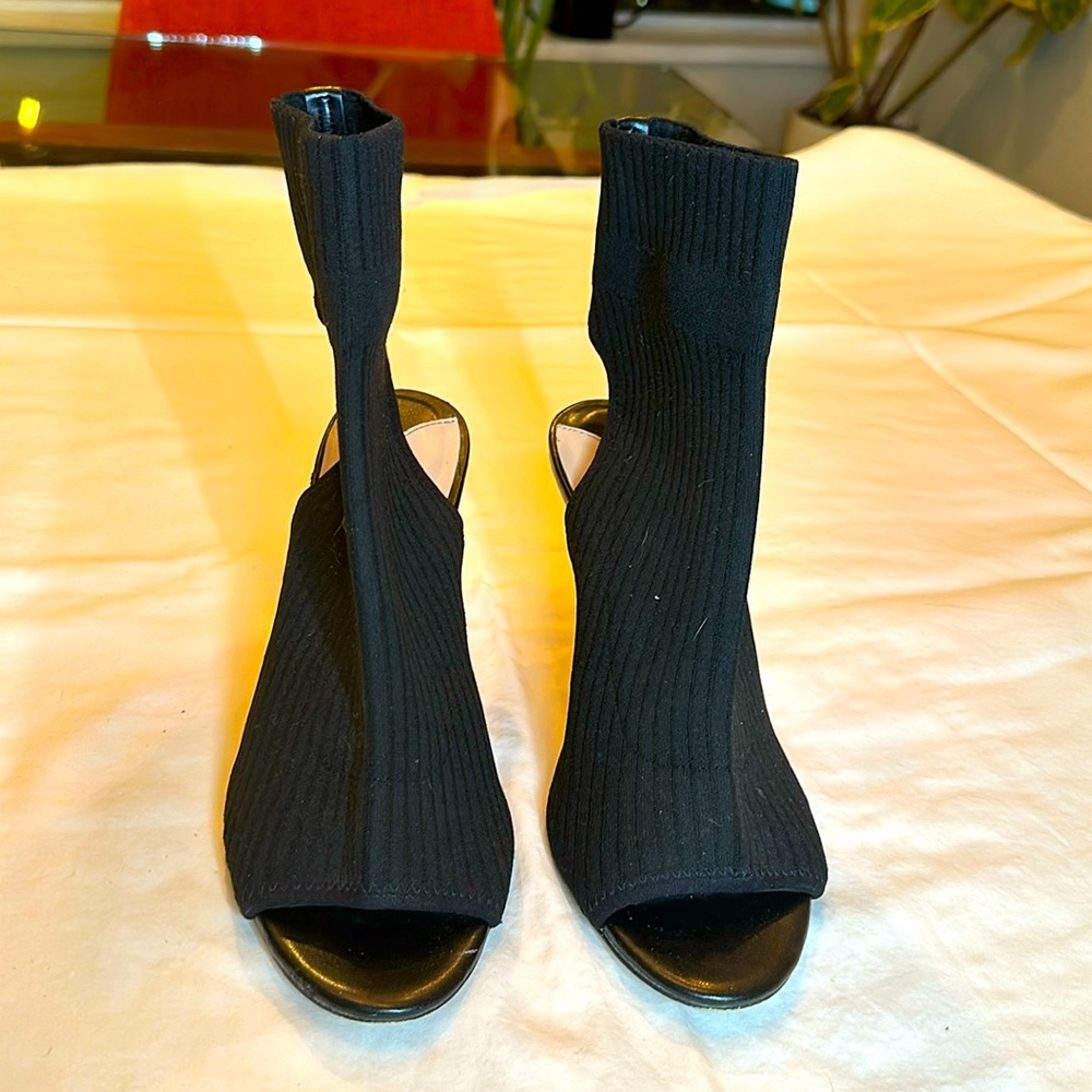 Sock bootie heels